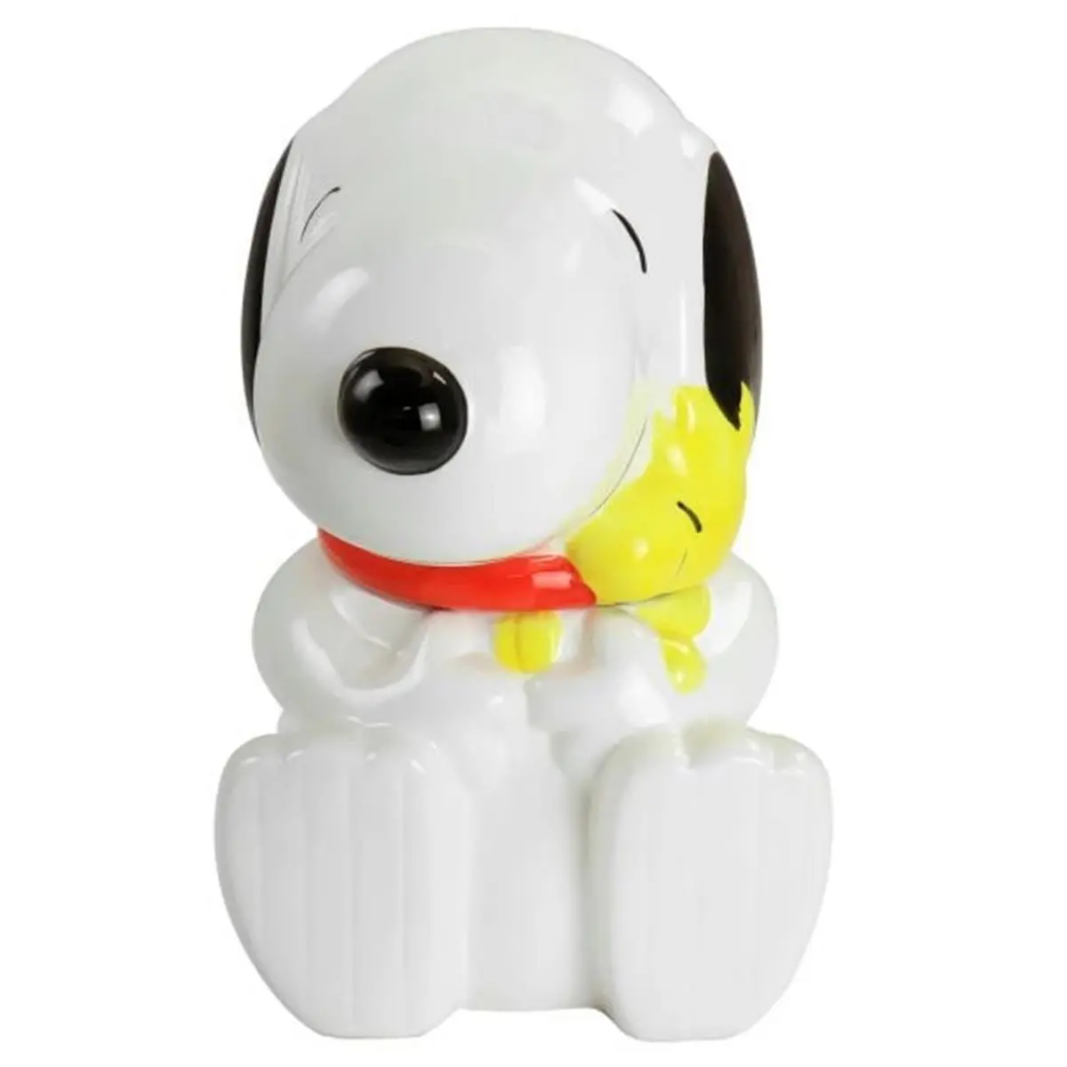 Gibson 80626.01RR Hollowed Out Peanuts Theme Snoopy Shaped White Silicone Cookie Jar Canister with Lid - Kitchen Bottles & Jars Accessory, Home Storage Container, Maintains Freshness, Food Cover, 5 Lbs
