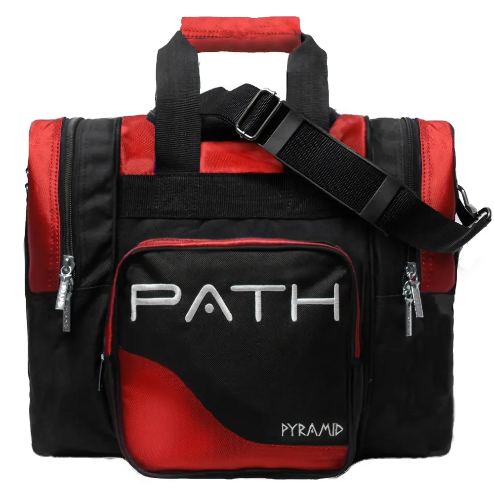 Pyramid Path Pro Deluxe Single Tote Bowling Bag (Black/Red)