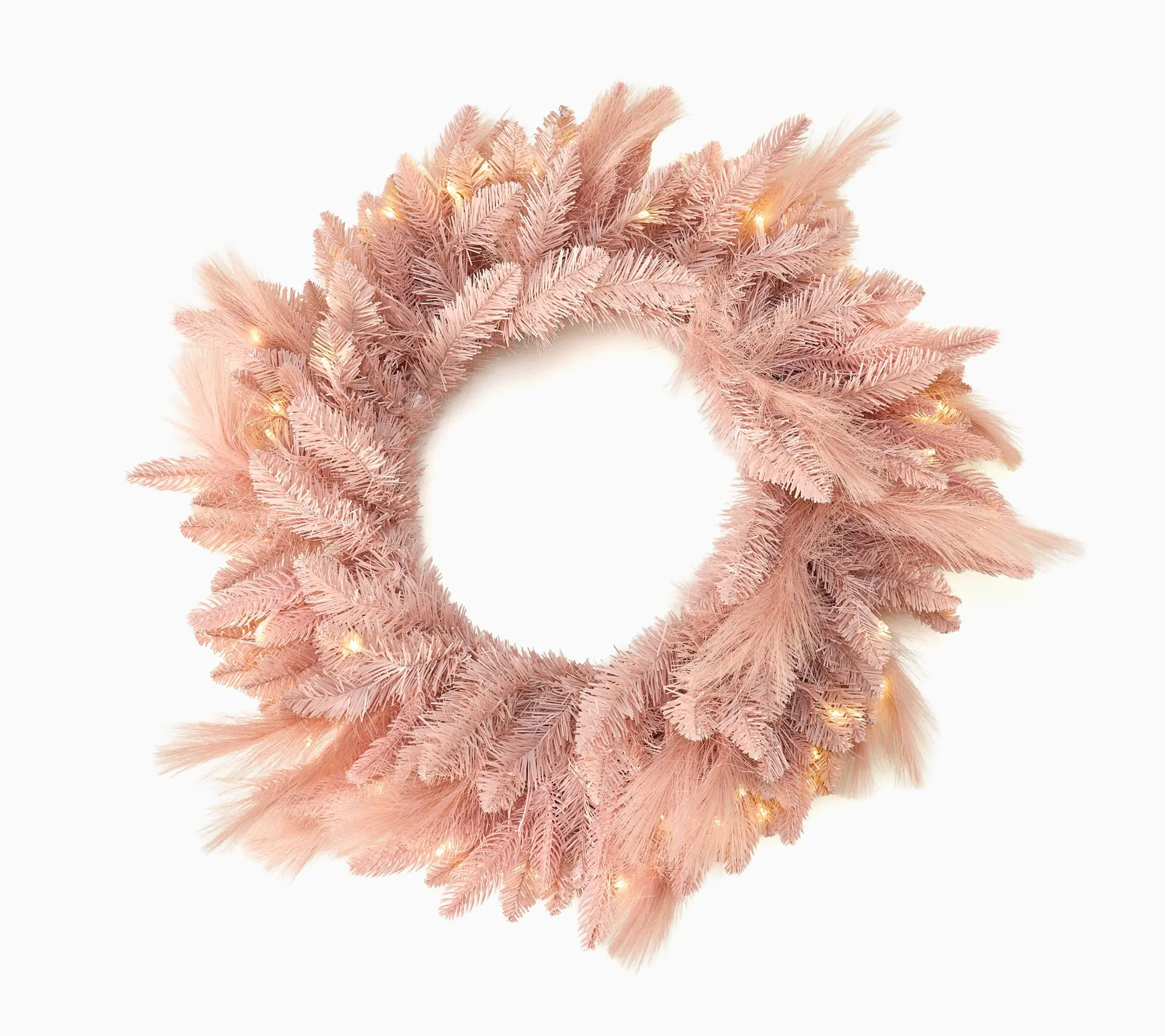 26" Illuminated Indoor/Outdoor Pampas Wreath by Kim Gravel