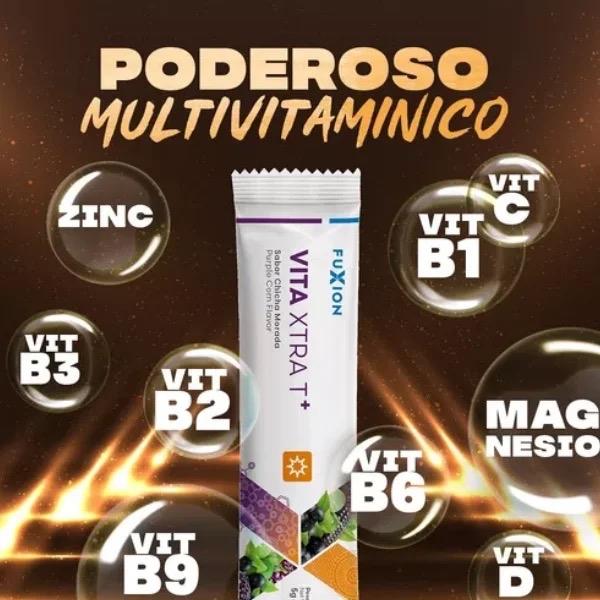 FuXion Vita Xtra T - Fast Acting Energizing Herbal Tea - Energy Boost Powder - Natural Vitality Support - 28 Sticks Beverage Vitamin Drink Flavor
