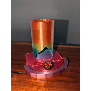 Mid Height Rainbow Dice Tower