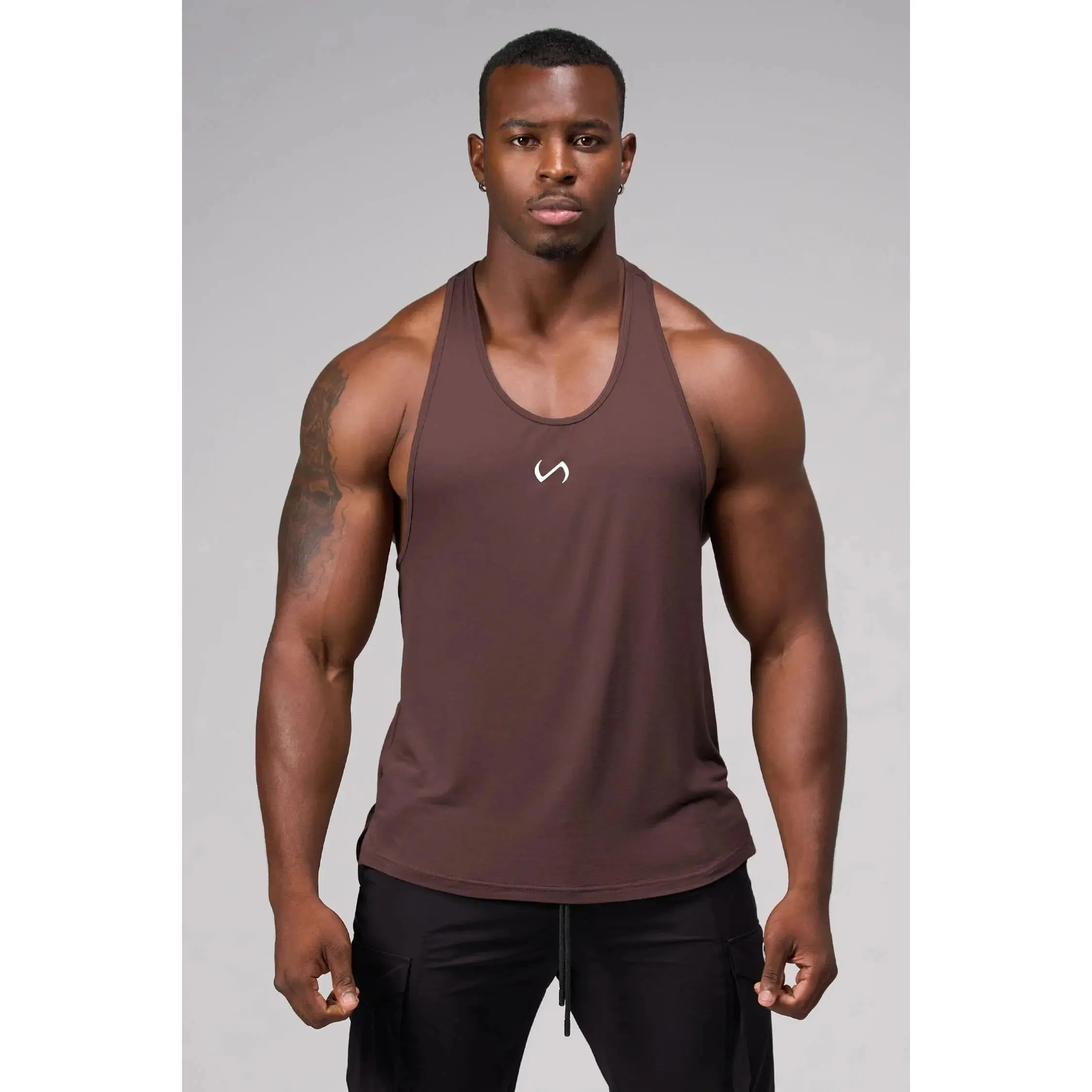Elevate Bamboo Stringer Sleeveless Gym Tops Fitness Workout Vest Elevate Bamboo Stringer Sleeveless Gym Tops Fitness Workout Vest