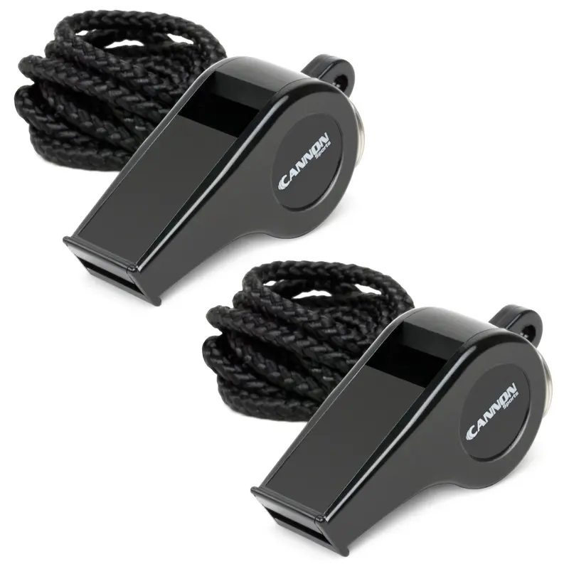 Cannon Sports Hi-Impact Plastic Whistle with Lanyard - Loud and Clear Sound for Sports and Activities