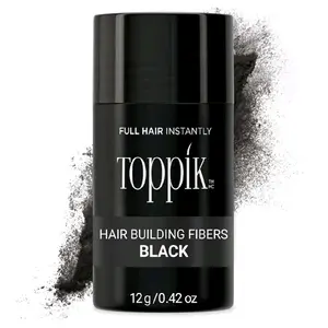 Toppik Hair Building Fibers Black 12g Fill In Fine or Thinning Hair Instantly Thicker Fuller Looking Hair
