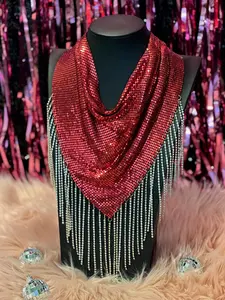 Rhinestone Bandana - Red