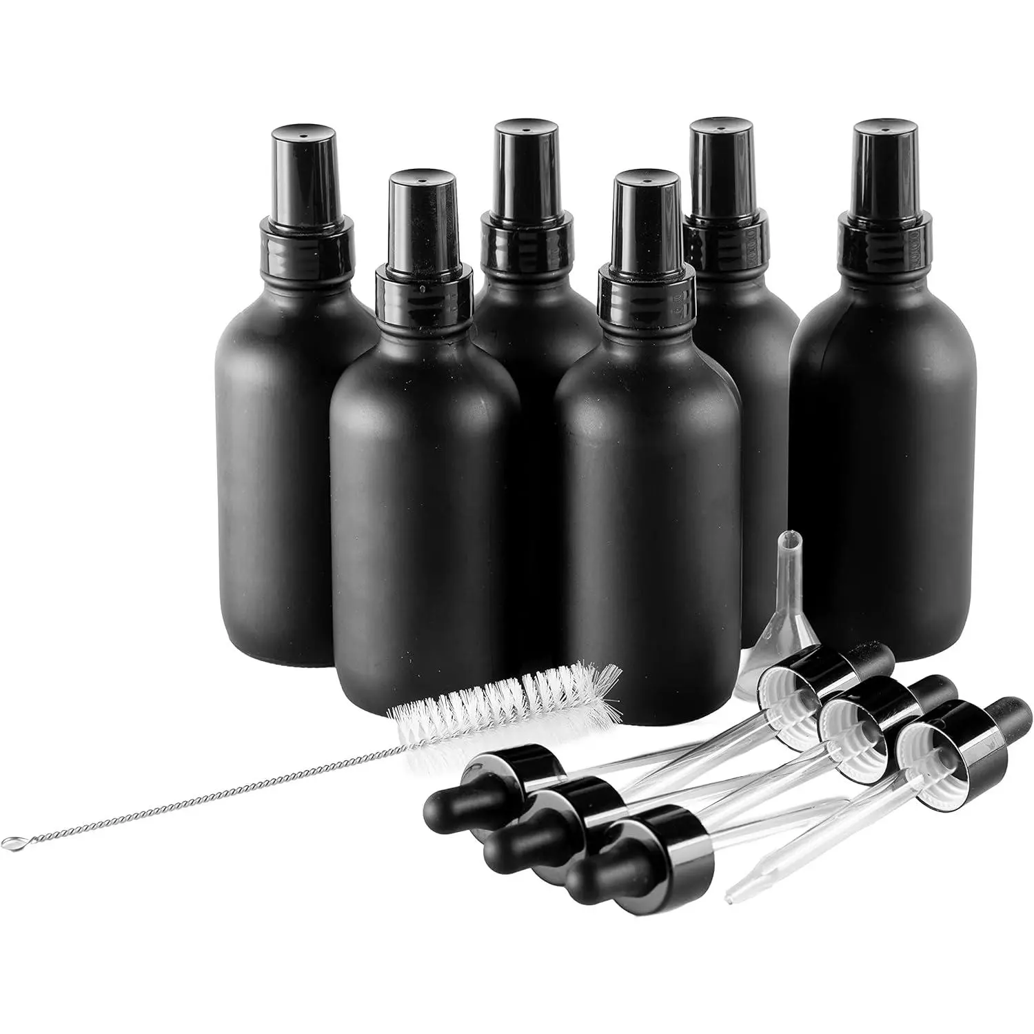 Cocktil tomizer Spry Bottles nd Dropper Set, Smll Spry Bottle Set for Your Br, Verstile tomizer Glss Bottles, Smll Bitters Bottle, Mini Bottles, Blck, 4 Ounces