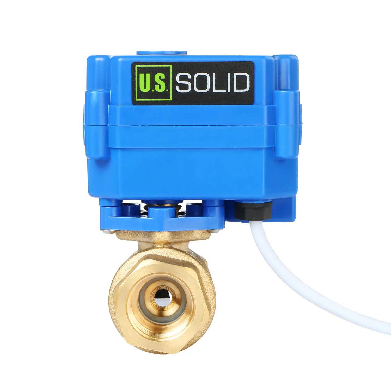 U.S. Solid 1/2" Motorized Ball Valve 85-265V AC Brass Full Port 2 Wire Auto Return Setup Normally Closed