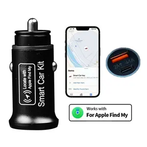 Car Charge GPS Locator Tracker Smart Car Charger with 20w USB Fast Charging, Type C Qc3.0 for iPhone, Compatible with Find My Apple APP