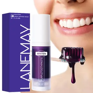Purple Toothpaste for Teeth Whitening, 30ml Instant Whitening Colour Corrector Serum - Purple Toothpaste Whitening for Neutralizes Tooth Stains - Color Corrector nonfluoride