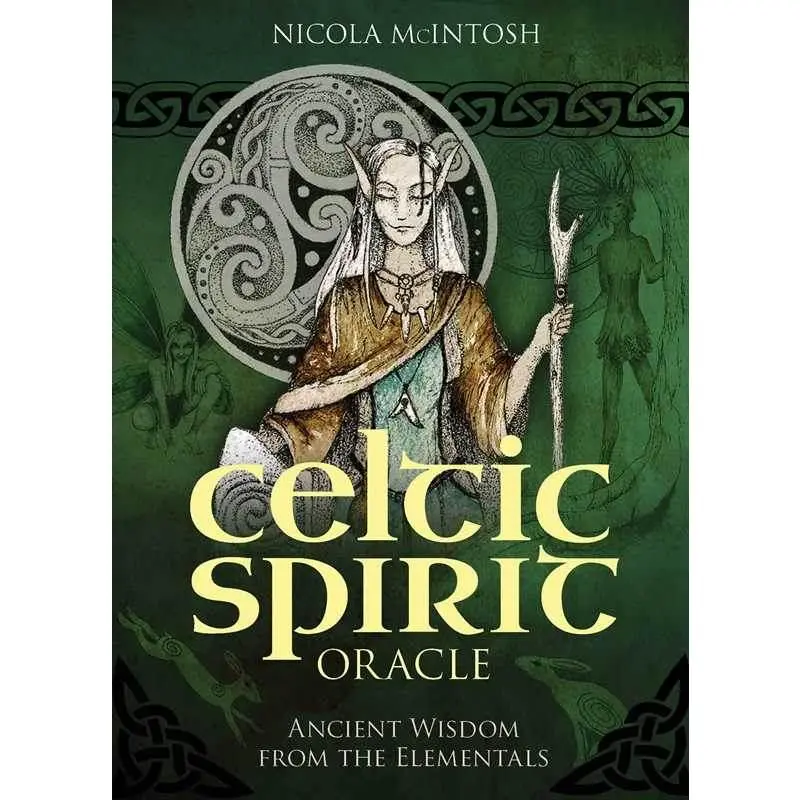 Celtic Spirit Oracle Deck and Guidebook, 36 Gilded Cards, Celtic Elemental Oracle Cards