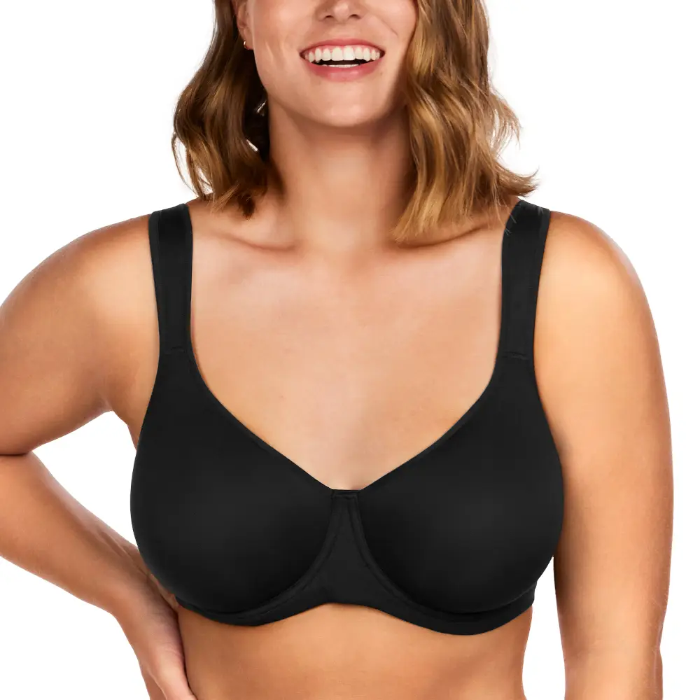 HSIA Joan Comfortzone Soft T-Shirt Full Coverage Unlined Unpadded Underwire Plus Size Minimizer Bra Everyday Bra