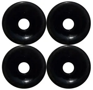 Blank Longboard Wheels 4 pack - 76mm Solid Black