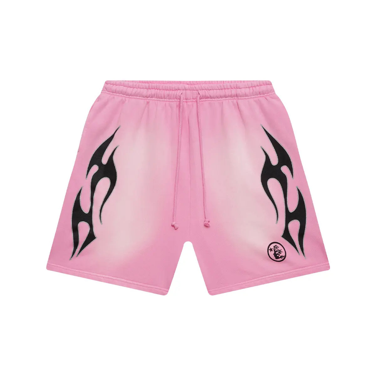 (NFC TAG 100% Authentic)  Hellstar Sports Flame Shorts Pink