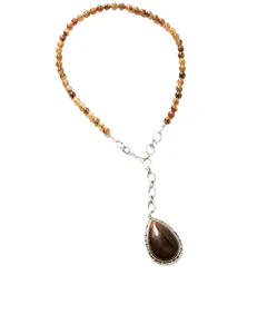 Shyanne Women's Heritage Valley Agate Pendant Necklace - Sasp24n3-Slvr