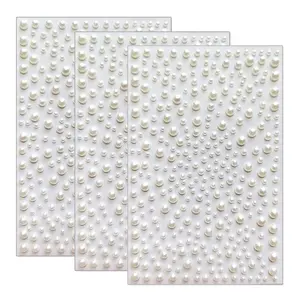 Pearl Shape Self-Adhesive Decorative Stickers, Round Design, Perfect for DIY Crafts, Hanging Ornaments, Postcards, Home & Phone Case Decoration