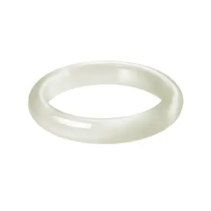 White Moonlight Lychee Cat Eye Jade Bangle Bracelet Natural Champagne Gold Shimmer Stone Jewelry For Women Stacking jade bracelet