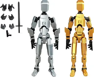 5.4in Titan 13 Action Figure, 3D Printed T13 Multi-Jointed Movable Robot with Full Articulation, Lucky 13 Action Figure Nova 13 Action Figure Dummy 13 Action Figure