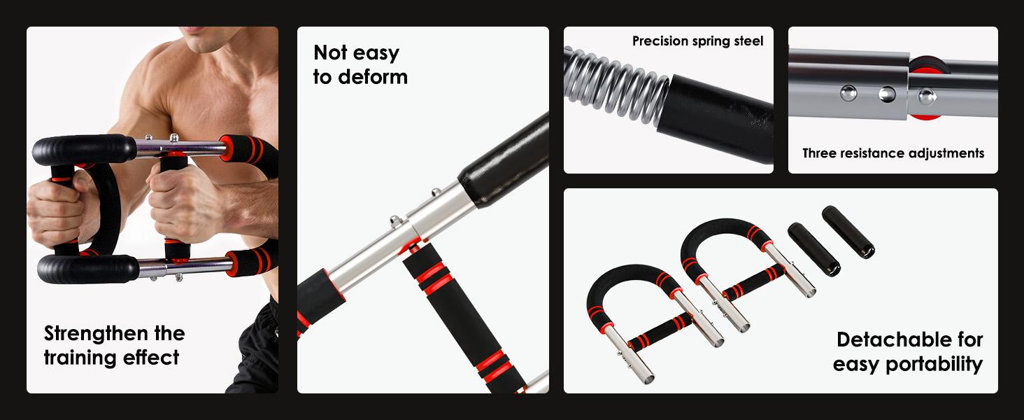 Multifunctional U-shaped Arm Trainer, Foldable & Adjustable, All-in-One Workout Equipment for Chest, Arms, Back & Shoulders, Home Gym Fitness Gear to Build Perfect Muscle Lines Easily!