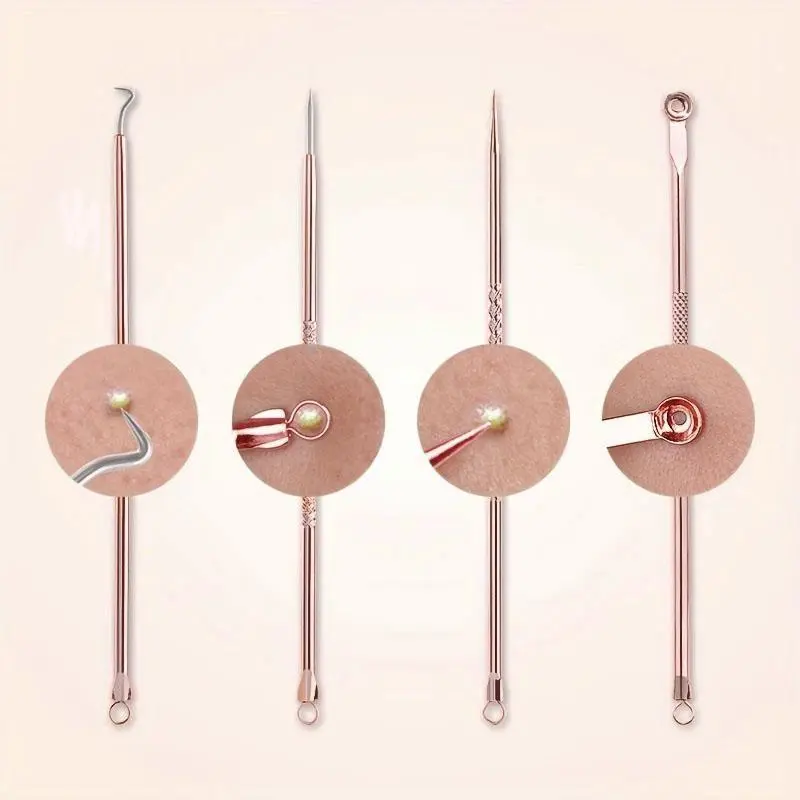 Professional blackhead set - Double-head pore cleaner tool and storage box, suitable for all skin types