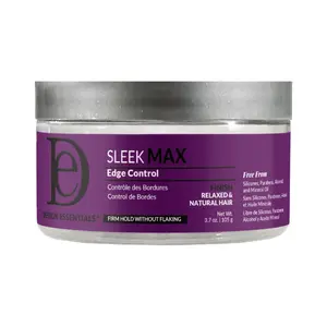 Design Essentials Sleek Max Edge Control 3.7 oz - Touchable Firm Hold for All Hair Types - Adds Shine - Customizable Strength - US Formula