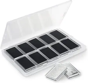 1oz Silver Bar Holder 20 Pcs Capsule Storage Transparent Dustproof Container New