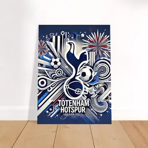 Tottenham Hotspur Posters, Tottenham Soccer Team Art, Football Poster, Football Print, Football Art, Soccer Poster. #4572
