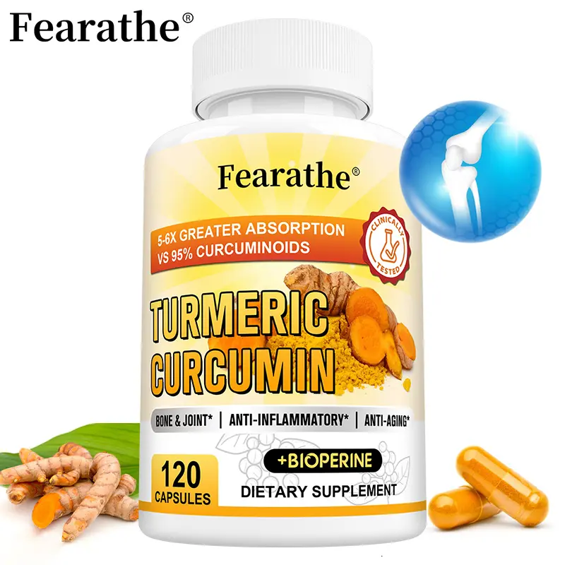 Fearathe Turmeric Health Supplement – ​​Supports Bone and Joint Health (120 Capsules)