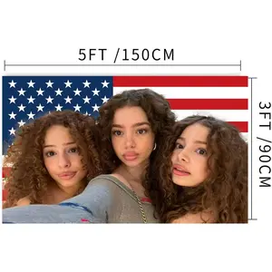 Funny Kalogeras Sisters Triplets Flag Tapestry 3x5 Feet Banner Funny Man Cave Wall Banner Decor with 4 Brass Grommets