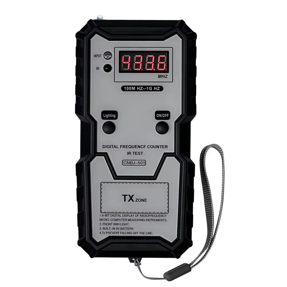 Handheld RF IR Frequency Tester 100MHz-1GHz Digital Frequency Counter for Car Garage Remote Key