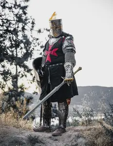 Knight Crusader Warrior Armor | Medieval Templar Crusader Suit | Antique Larp/Cosplay Costume