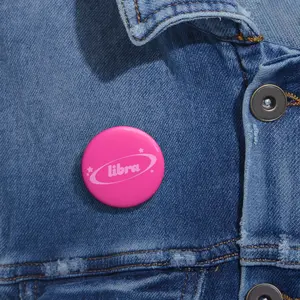 libra (light pink) button (hot pink)