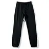 SS22 Style Unisex Oversized Sweatpants All Black, Soft Cotton Fleece Drawstring Joggers, Streetwear Casual Loungewear