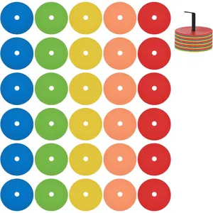 31 count 6 Inch Flat Cones, Spot Markers, Soccer Cones, Field Court Markers, Sit Spots, Flat Discs, Soccer  Equipment, Agility Practice, Football