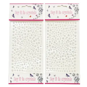 600+ pcs Adhesive Face Pearl Stickers of Various Sizes