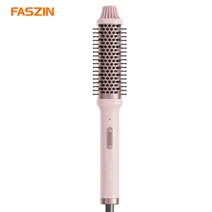 Faszin Single Thermal Brush 1.5 Inch with Negative Ion Technology, Round Hot Brush for Smooth Voluminous Styles, 30s Fast Heat-Up, Hair Curler Styling Tool, Easy to Use, Ideal Gift