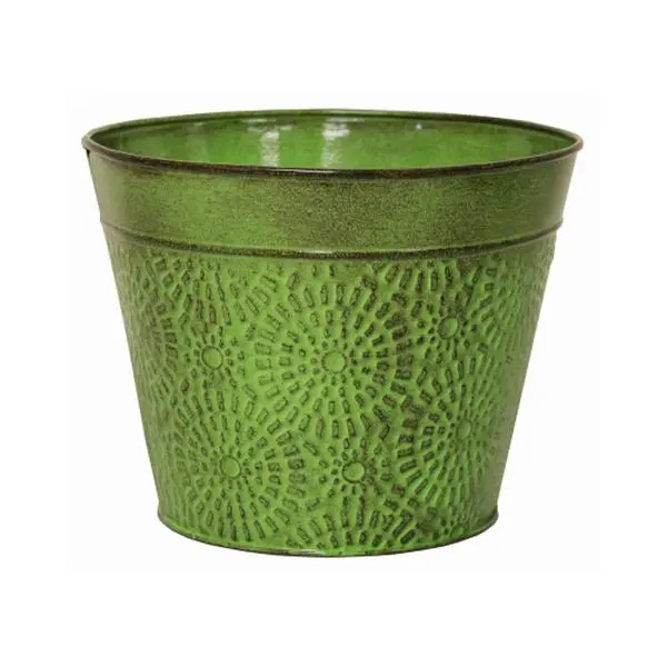 6 in. Cove Sheet Metal Planter, Sweet Pea - Pack of 6
