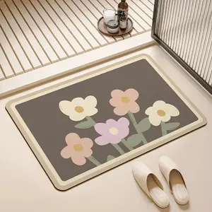 Mecko Luxury Plush Shag Bath Mat , 2X Faster Drying Anti,Fatigue Floor Carpet For Sink & Tub