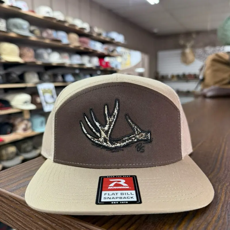 Antler Shed 7 Panel Hat - Brown/Khaki