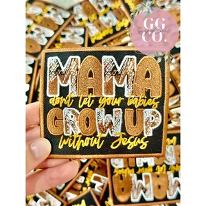 Mama Don’t Let Your Babies Grow Up Patch, Christian Hat Patch, Embroidered Patch, Trucker Hat Patch, Iron On, Trendy Hat Patch, Jesus Patch.
