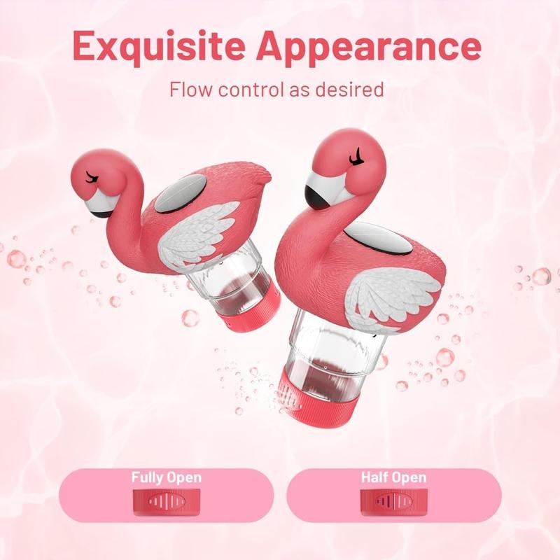 Flamingo Pool Chlorine Floater 1 Inch Powered Night Glow&Pool Decoration Floating Dispenser for Pool,Wedding,Party,Hot Tub,SPA(Chlorine Tablet Not Included) 02-20250212