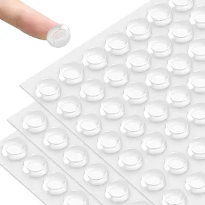 192 count Cabinet Door Bumpers, 1/2" Diameter Self Adhesive Clear Cupboard Door Drawer Bumpers for Kitchen Cabinets  Boards Picture Frames