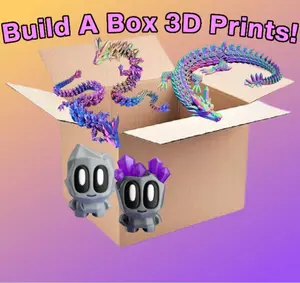 Build Your Own 3D Print Box with Dragons, Fidgets, Decor, and Animals - Build to Your Favorites or $5 to $100, Modern Plastic Design