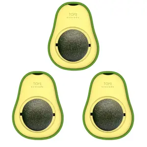 EVERBETTERUS Avocado Catnip Balls, Catnip Wall Balls, cat Toys for Indoor Cats, Kitten Toys, Healthy Catnip chew Toys for Kitten., Green, 3 PCAK