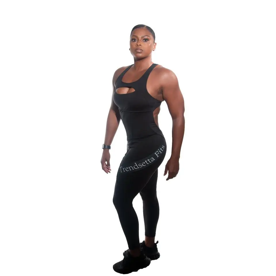 Midnight Black Backless Bodysuit