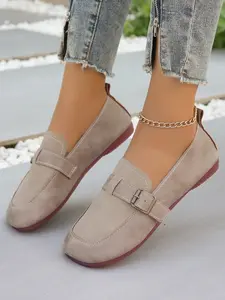 Women's Foldable Bean Shoes for Commuting and Travel, Soft Sole Slip-On Flat Shoes, Large Size Casual Women's Footwear