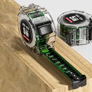 Self Locking Fluorescent Steel Tape Measure, 1 Count High Precision Ruler, Widened Meter Ruler, Retractable Tape Measure, Measuring Tool for Home & Office