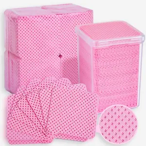 1000Pcs Lint Free Nail Wipes - Pink Acetone Nail Polish Remover Wipes Lint Free Nail Wipes Pads Gel Nails No Lint Nail Glue Wipes Eyelash Extensions Toallitas Para Uñas Sin Pelusa Nail Supplies Nail Art Remover Nail Products