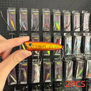 Renowned brand replica, popular, 2pcs Japanese lure, long-range throw, floating water wave, reclining mouth, sea bass, water surface pencil