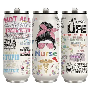 Nurse Tumbler Gifts 17oz Straw Lid Leakproof Water Bottle Portable Insulated Cup