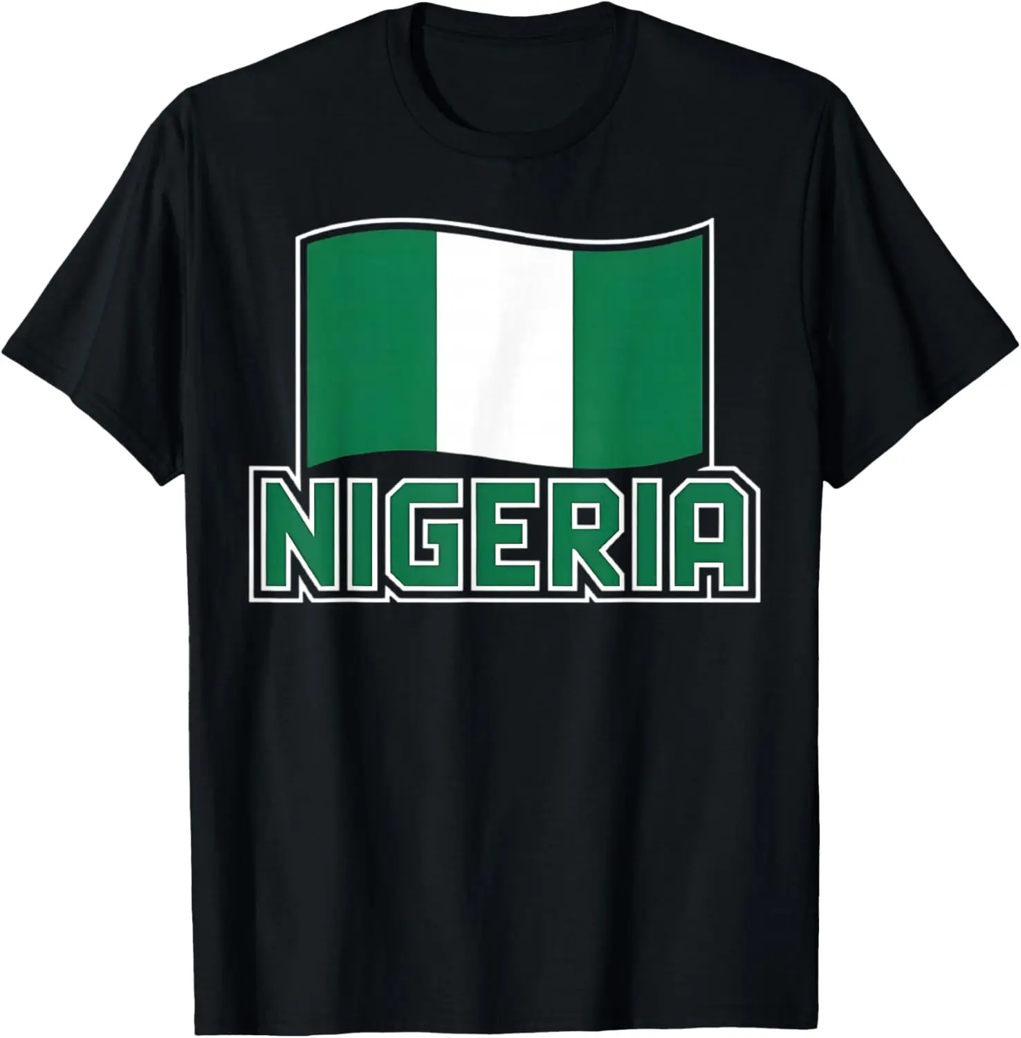 Women's 100% Cotton Short-Sleeve Crew Neck Round Neck Casual Distressed Graphic Streetwear Top - Nigeria Flag Naija "No Dey Carry Last" Print, Everyday Vintage T-Shirt, Shortsleeve, Tops